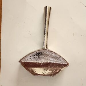 Two MCM Style Metal Bud Vases